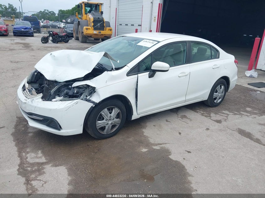 2015 Honda Civic 1.8 Lx white Lot 111044833230 Vin 19XFB2F55FE036558
