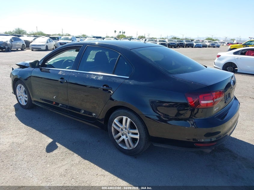 2017 Volkswagen Jetta 1.4 1.4T S black Lot 111044833350 Vin 3VW2B7AJ6HM227444