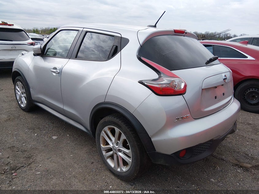 2015 Nissan Juke Sl silver Lot 111044833372 Vin JN8AF5MV7FT557201
