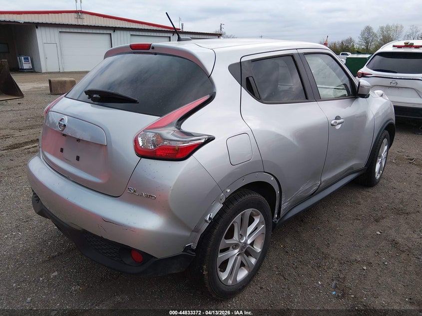 2015 Nissan Juke Sl silver Lot 111044833372 Vin JN8AF5MV7FT557201