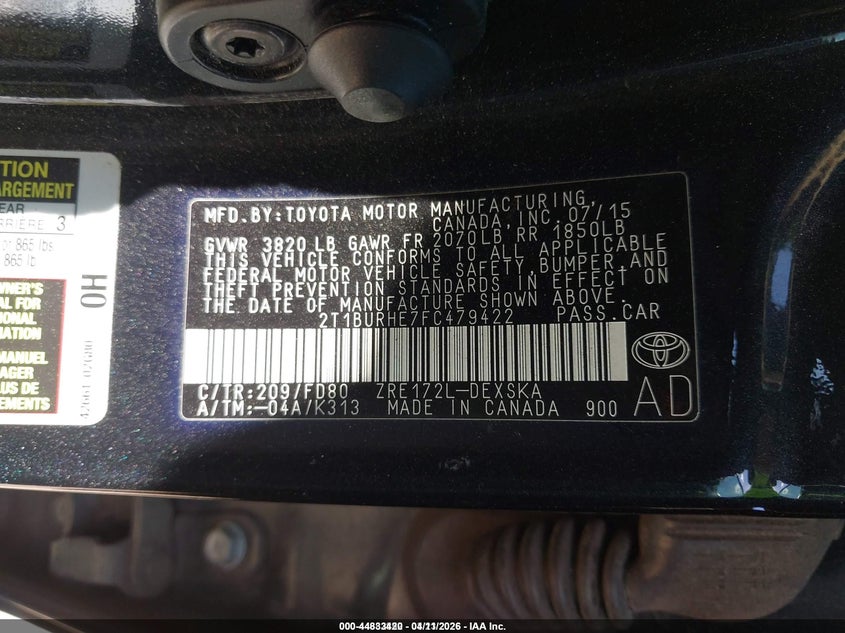 TOYOTA COROLLA - zdjęcie 9