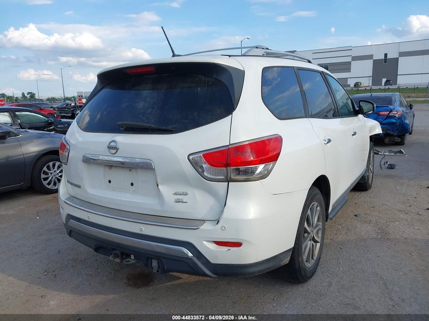 2013 Nissan Pathfinder 3.5 Sl white Lot 111044833572 Vin 5N1AR2MM3DC683525