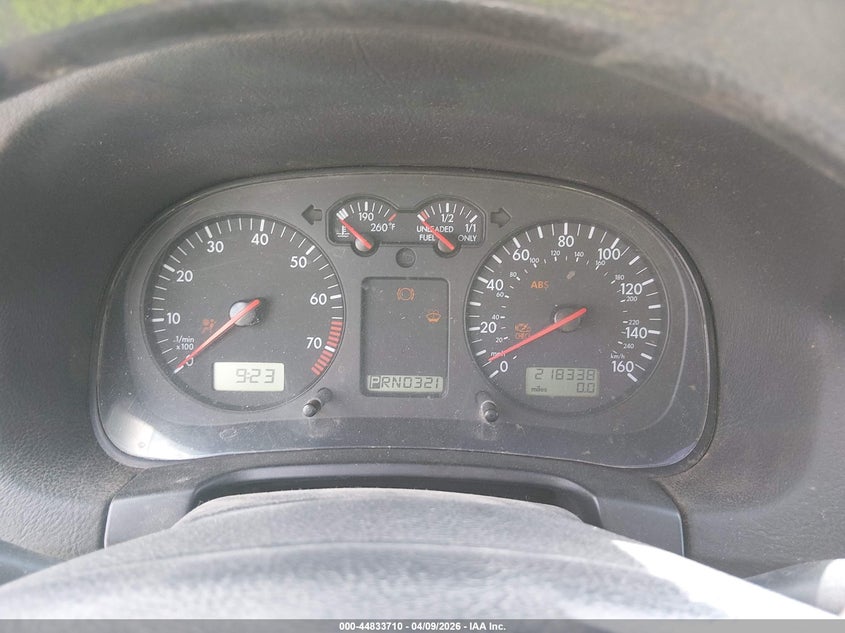 2000 Volkswagen Jetta Gl VIN: 3VWRA29M9YM063643 Lot: 44833710