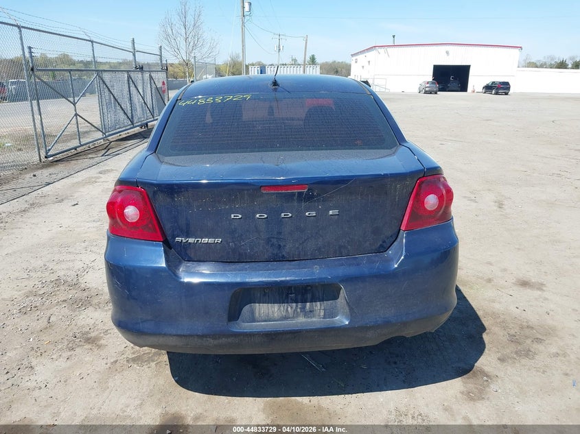 2013 Dodge Avenger Se VIN: 1C3CDZAB9DN636838 Lot: 44833729