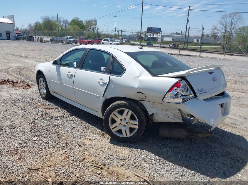 2012 Chevrolet Impala 3.6 Lt white Lot 111044833886 Vin 2G1WG5E3XC1293381