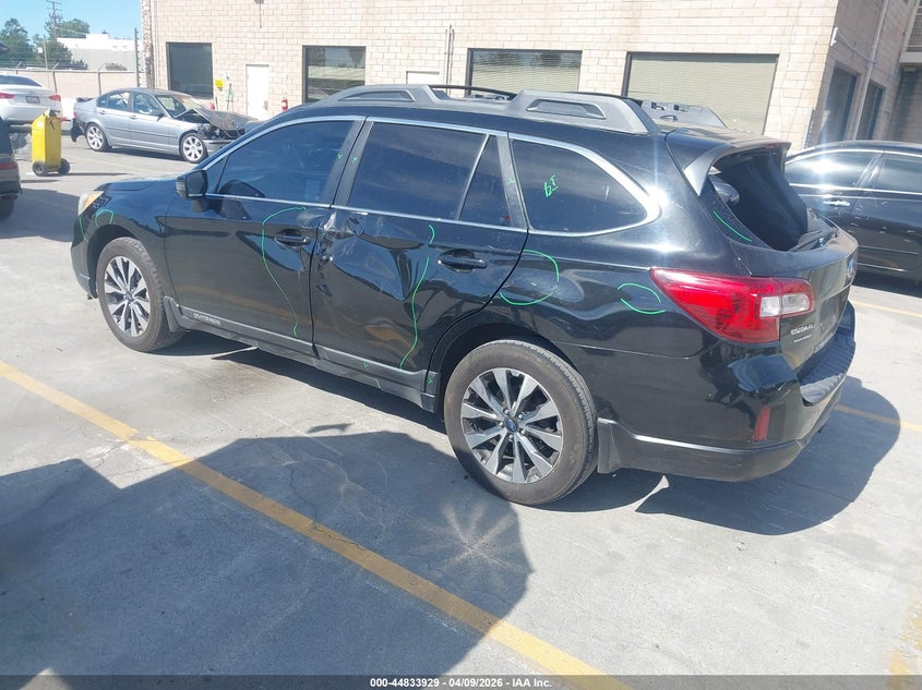 Vin: 4s4bsalcxf3256549, lot: 45331227, subaru outback 2.5i limited 20153
