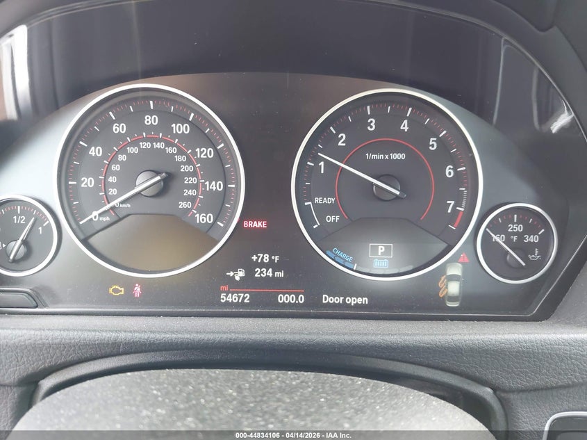 2017 BMW 330E Iperformance VIN: WBA8E1C35HA029125 Lot: 44834106