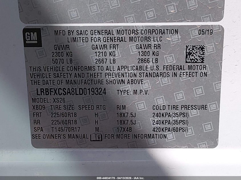 2020 Buick Envision 2.5 Fwd Essence white Lot 111044834179 Vin LRBFXCSA8LD019324