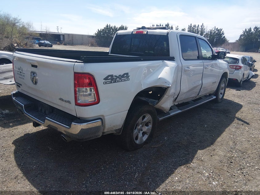 2022 Ram 1500 5.7 Ram Big Horn 4X4 6'4 Box white Lot 111044834185 Vin 1C6SRFMT8NN433041