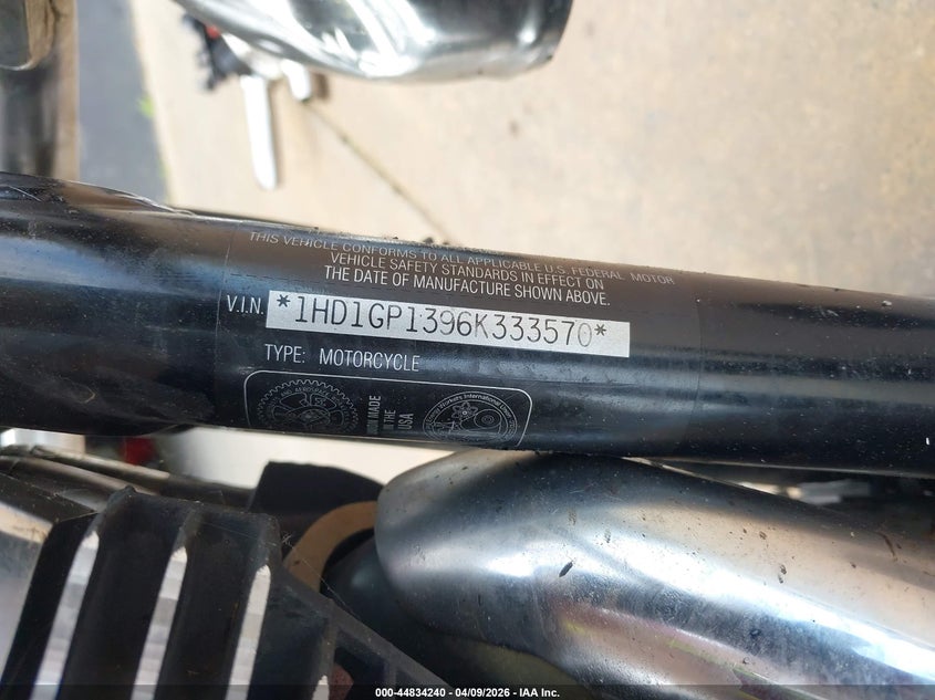 2006 Harley-Davidson Fxdwgi VIN: 1HD1GP1396K333570 Lot: 44834240