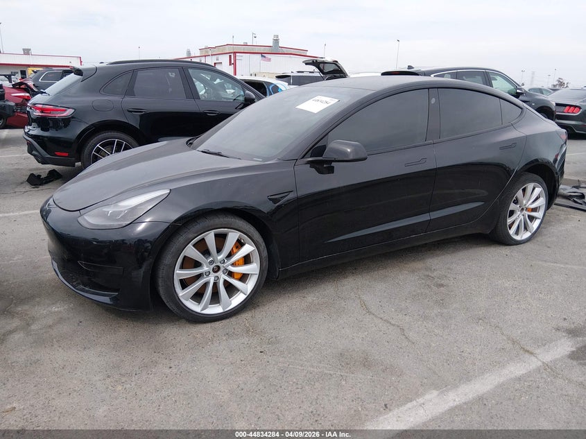 2022 Tesla Model 3 Performance Dual Motor All-Wheel Drive black Lot 111044834284 Vin 5YJ3E1EC5NF331155