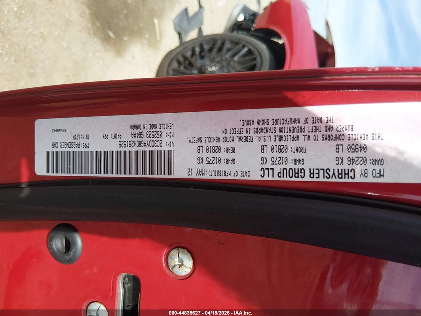 2012 Dodge Challenger Sxt VIN: 2C3CDYAG8CH291525 Lot: 44835627