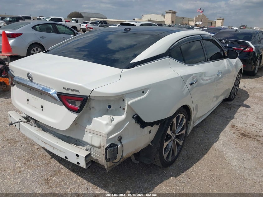 2021 Nissan Maxima 3.5 Platinum Xtronic Cvt white Lot 111044836054 Vin 1N4AA6FV5MC516372