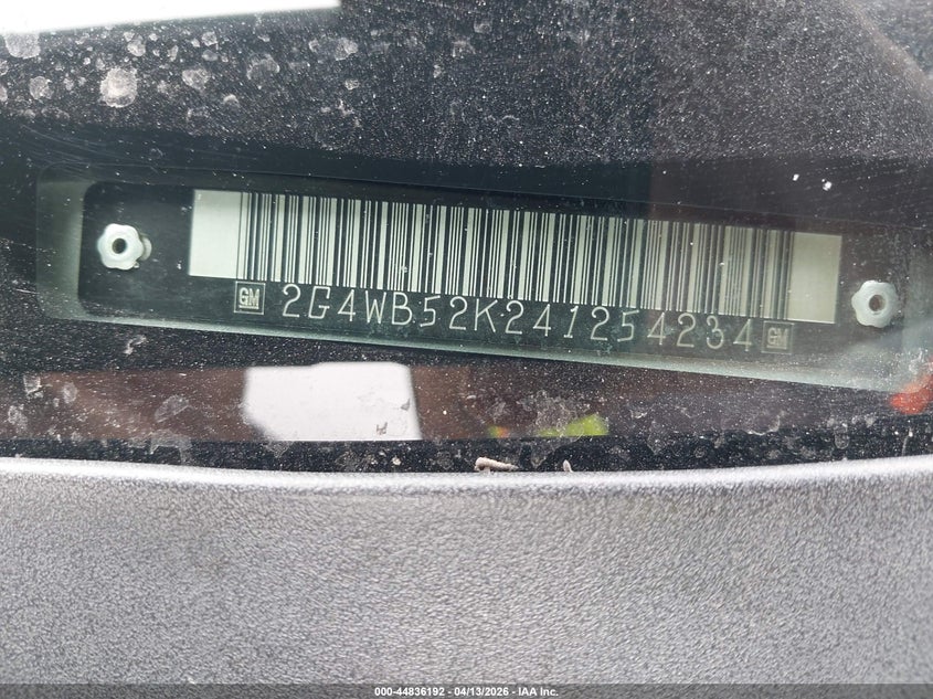 2004 Buick Regal Ls VIN: 2G4WB52K241254234 Lot: 44836192