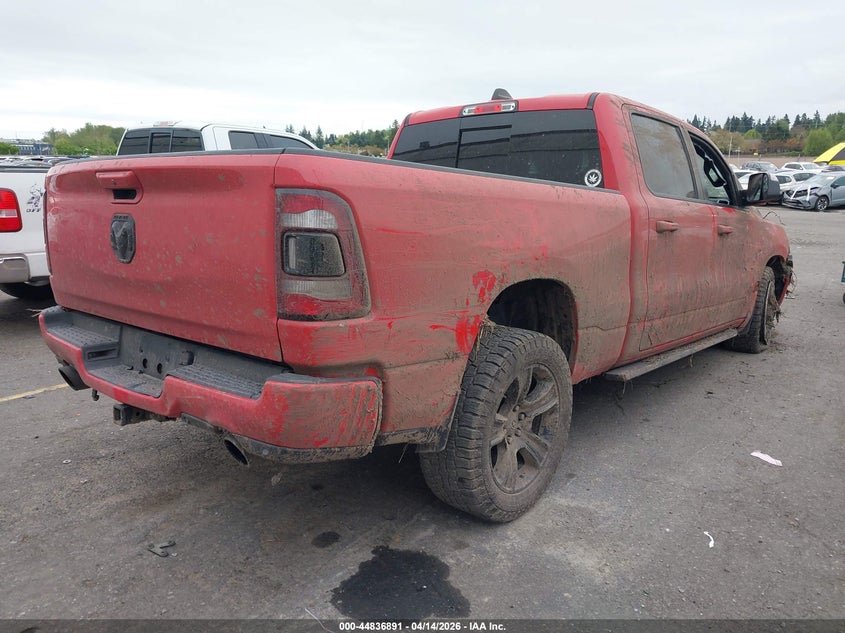 1C6SRFMT9MN659040 2021 Ram 1500 5.7 Ram Big Horn 4X4 6'4 Box red