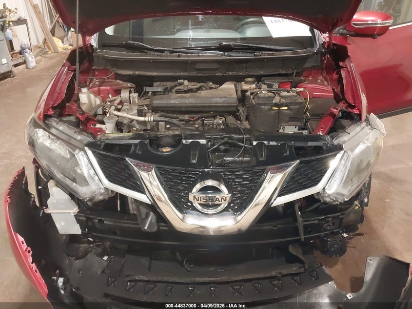 2016 Nissan Rogue 2.5 Sv red Lot 111044837000 Vin KNMAT2MV2GP700617