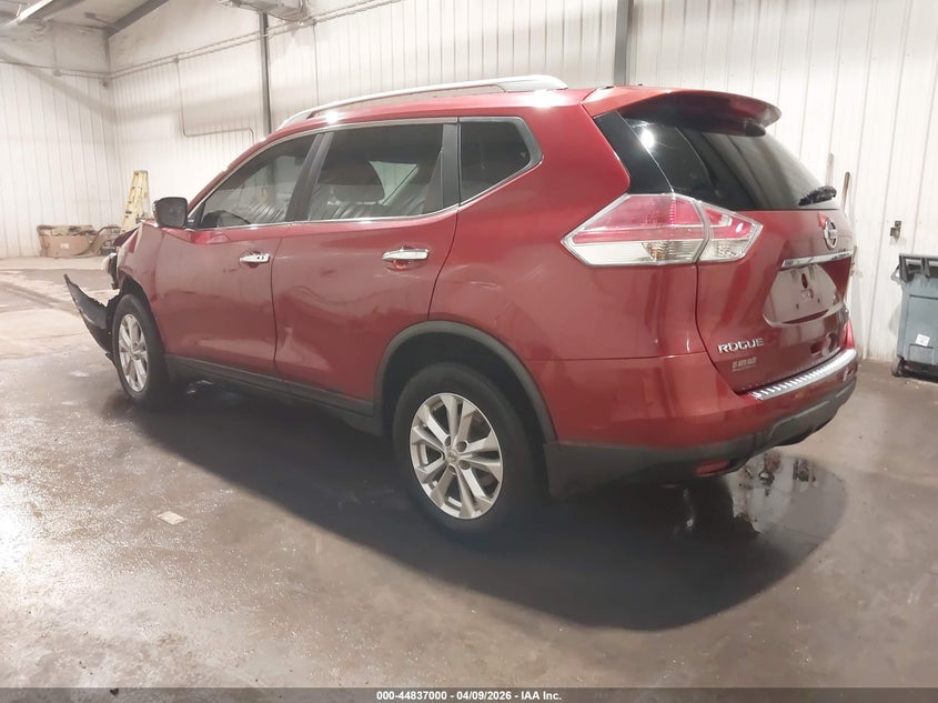2016 Nissan Rogue 2.5 Sv red Lot 111044837000 Vin KNMAT2MV2GP700617