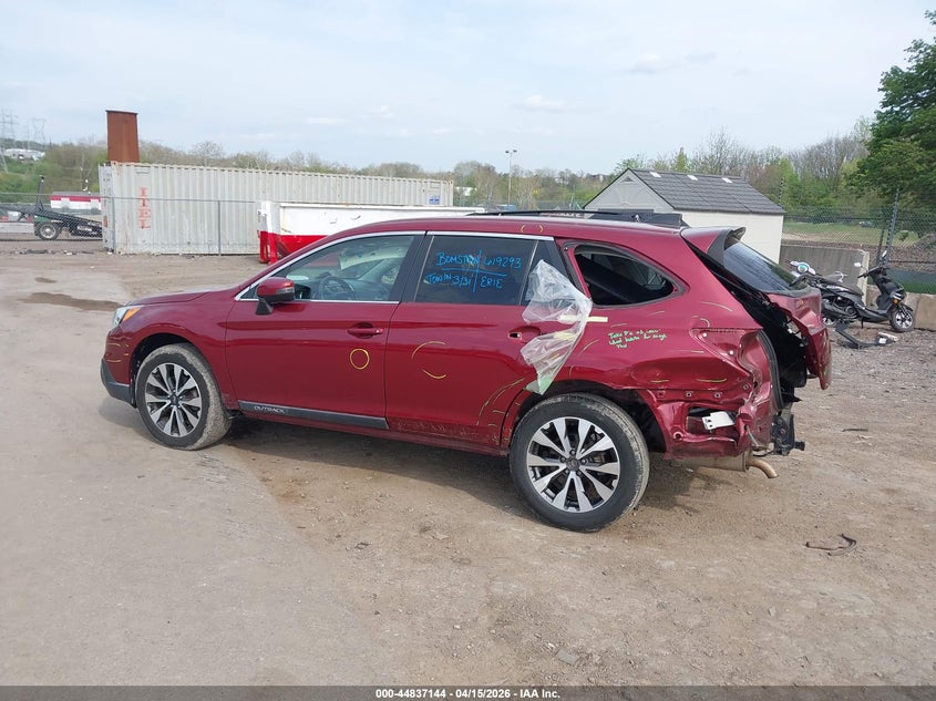 2016 Subaru Outback 2.5I Limited VIN: 4S4BSANC5G3348456 Lot: 44837144