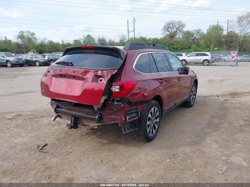 2016 Subaru Outback 2.5I Limited VIN: 4S4BSANC5G3348456 Lot: 44837144