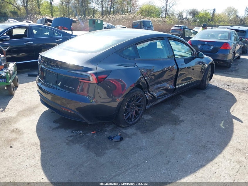 2024 Tesla Model 3 Long Range Dual Motor All-Wheel Drive grey Lot 111044837383 Vin 5YJ3E1EB1RF822206