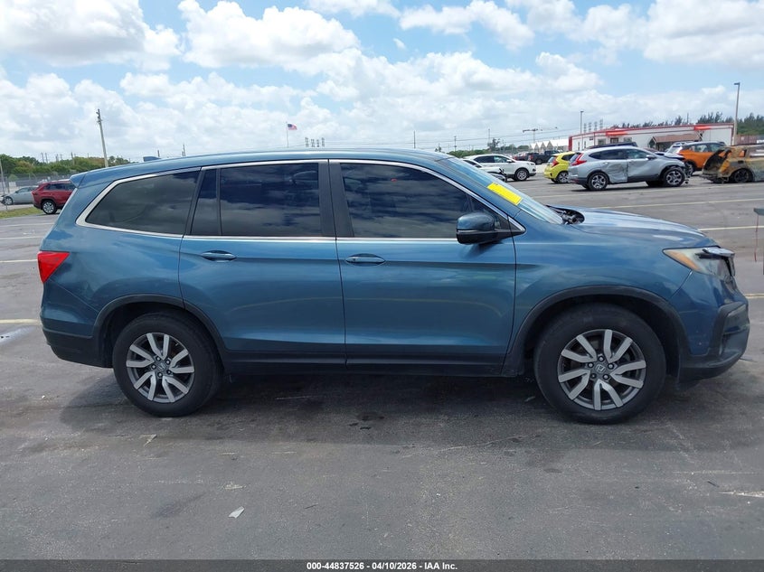2019 Honda Pilot 3.5 Ex blue Lot 111044837526 Vin 5FNYF5H36KB046370