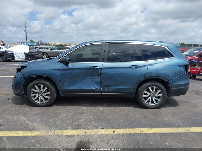 2019 Honda Pilot 3.5 Ex blue Lot 111044837526 Vin 5FNYF5H36KB046370