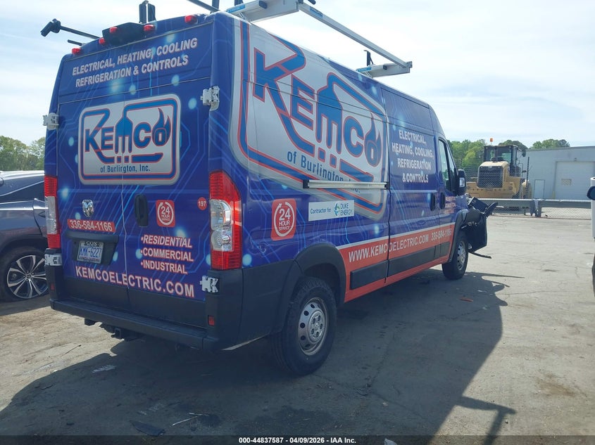 Vin: 3c6lrvdg4pe559941, lot: 45334895, ram promaster 2500 high roof 159 wb 20234