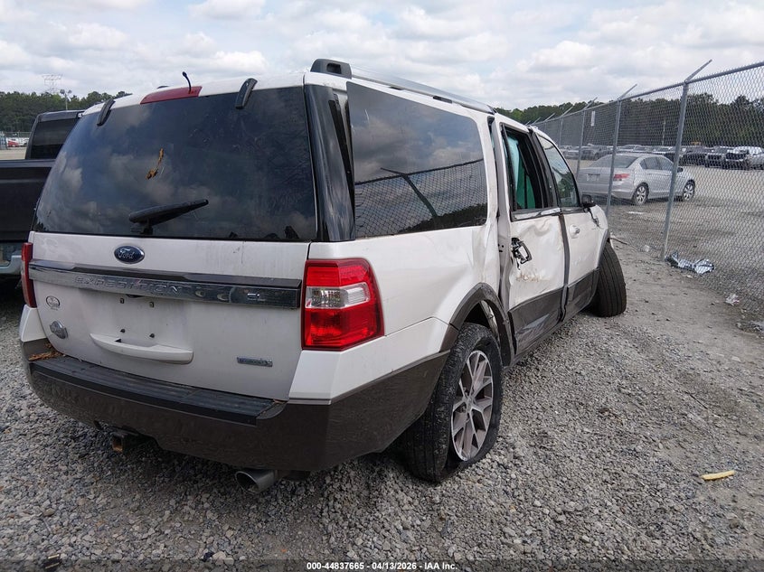 2017 Ford Expedition 3.5 El King Ranch white Lot 111044837665 Vin 1FMJK1HT4HEA65690
