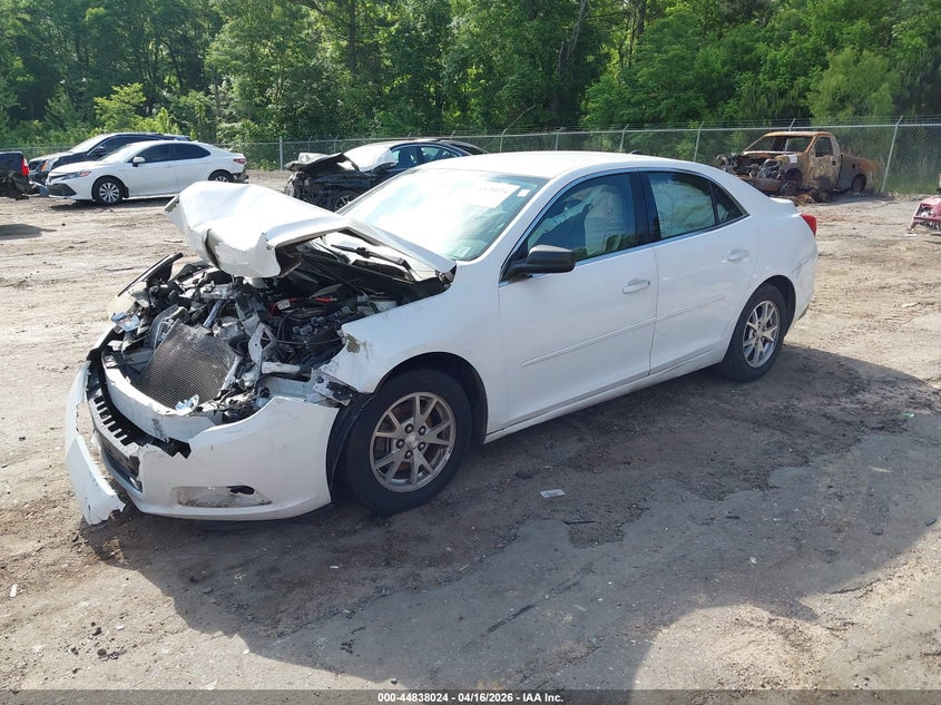 2013 Chevrolet Malibu 2.5 1Fl white Lot 111044838024 Vin 1G11A5SA2DF258911