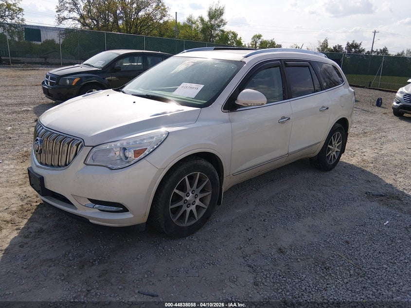 2015 Buick Enclave 3.6 Leather white Lot 111044838058 Vin 5GAKVBKD9FJ300128