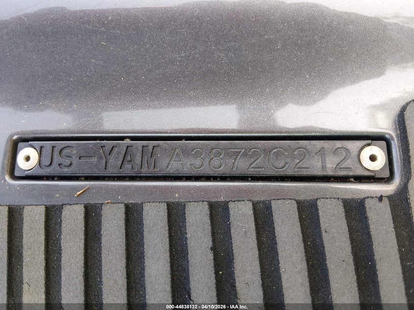 2012 Yamaha Personal Watercraft VIN: 00000YAMA3872C212 Lot: 44838132