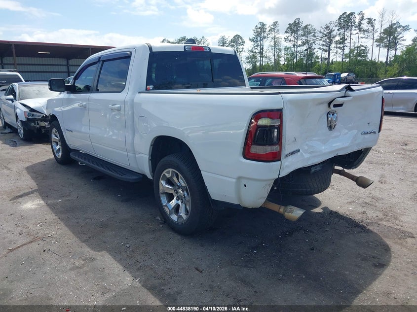2021 Ram 1500 3.0 Ram Big Horn 4X4 5'7 Box white Lot 111044838190 Vin 1C6SRFFM3MN572790