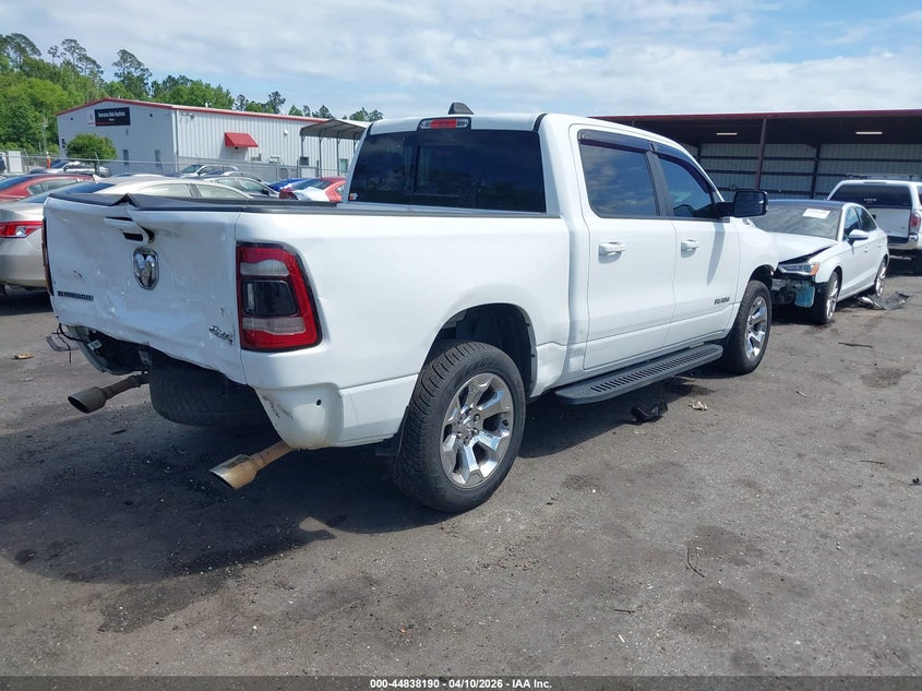 2021 Ram 1500 3.0 Ram Big Horn 4X4 5'7 Box white Lot 111044838190 Vin 1C6SRFFM3MN572790
