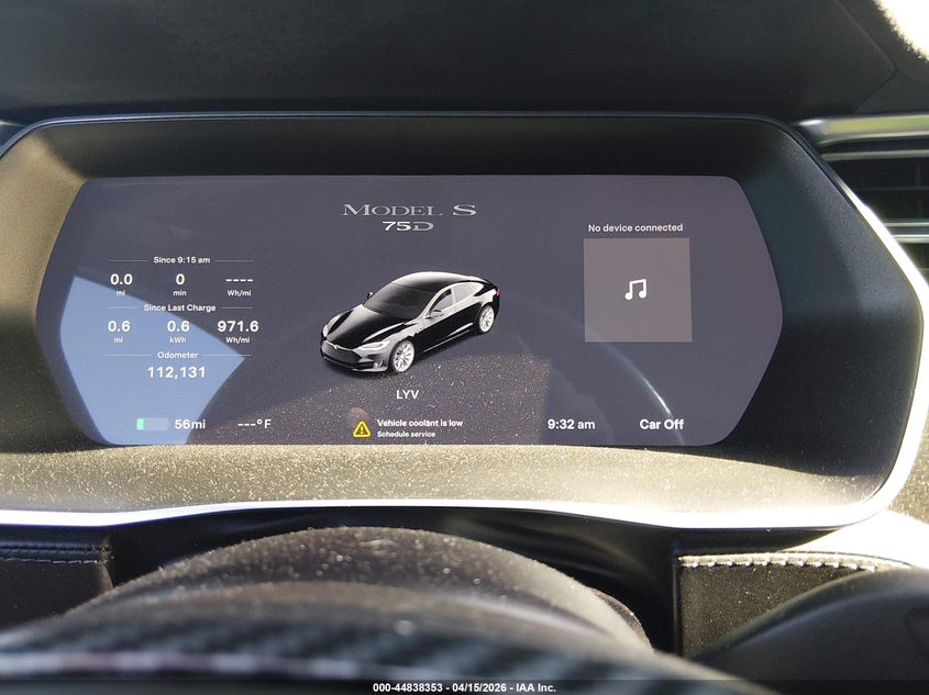 2017 Tesla Model S 100D/60D/75D/90D/P100D VIN: 5YJSA1E2XHF194636 Lot: 44838353