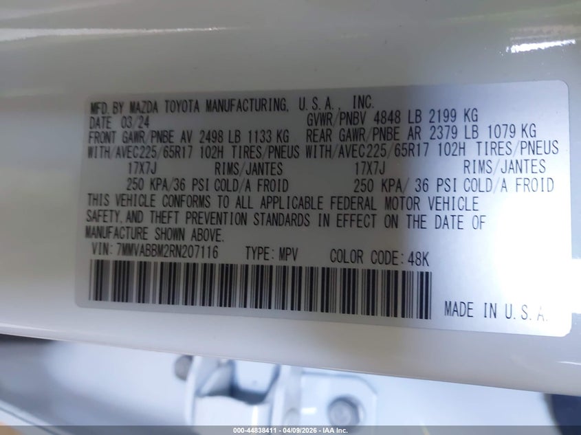 2024 Mazda Cx-50 2.5 S Preferred VIN: 7MMVABBM2RN207116 Lot: 44838411