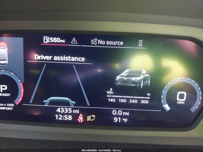 2025 Audi A3 Premium 40 Tfsi Quattro S Tronic VIN: WAUGUDGYXSA069259 Lot: 44838586