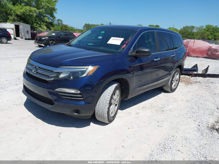 2018 Honda Pilot 3.5 Lx blue Lot 111044838591 Vin 5FNYF5H17JB001595