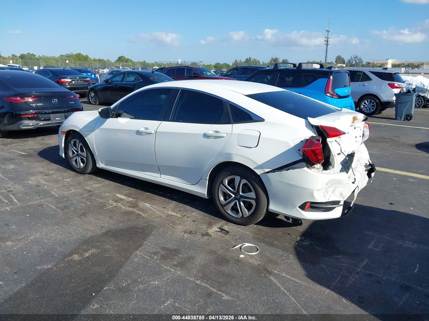 2016 Honda Civic 2.0 Lx white Lot 111044838780 Vin 19XFC2F50GE018435
