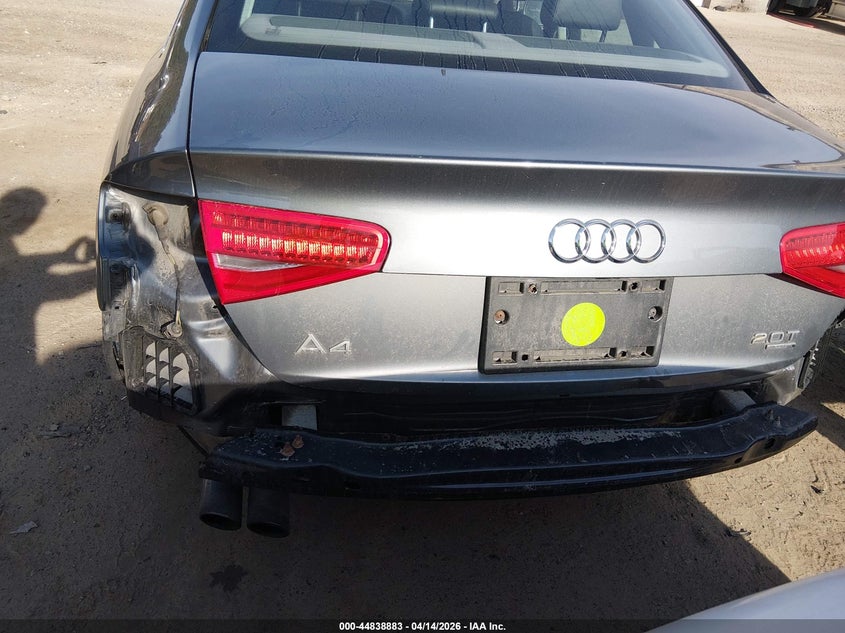 2014 Audi A4 2.0 2.0T Premium grey Lot 111044838883 Vin WAUFFAFL1EN013069