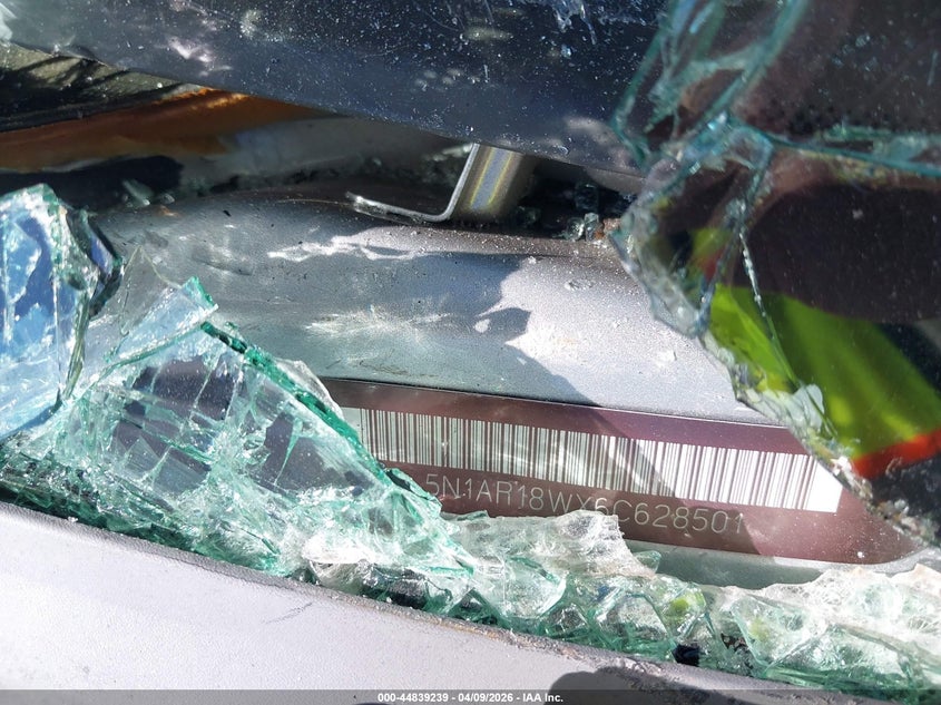 2006 Nissan Pathfinder S VIN: 5N1AR18WX6C628501 Lot: 44839239