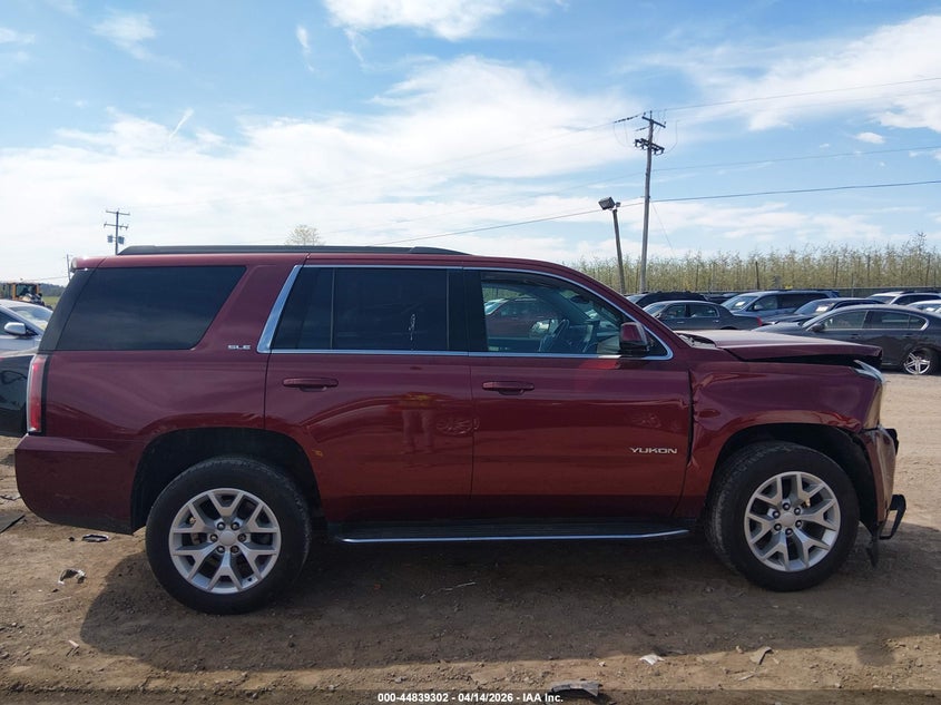 2017 Gmc Yukon 5.3 Sle red Lot 111044839302 Vin 1GKS2AKC9HR276866