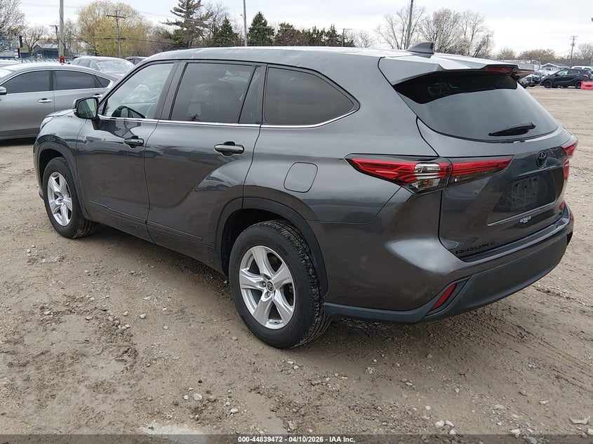 2023 Toyota Highlander 2.4 Le grey Lot 111044839472 Vin 5TDKDRAH2PS005312