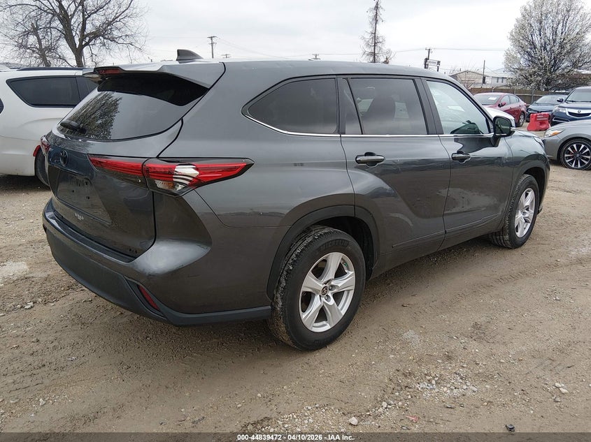 2023 Toyota Highlander 2.4 Le grey Lot 111044839472 Vin 5TDKDRAH2PS005312