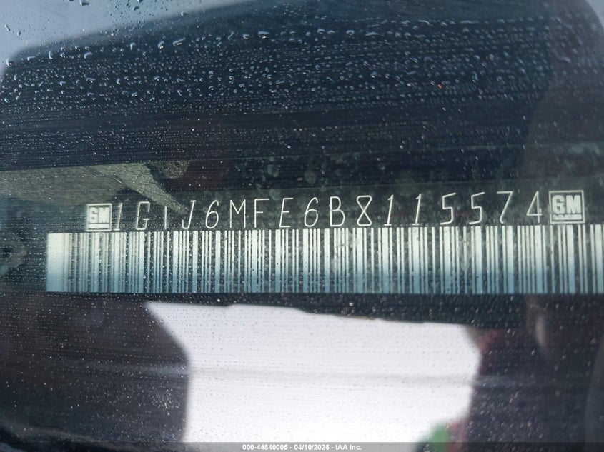 2011 GMC Canyon Sle1 VIN: 1GTJ6MFE6B8115574 Lot: 44840005
