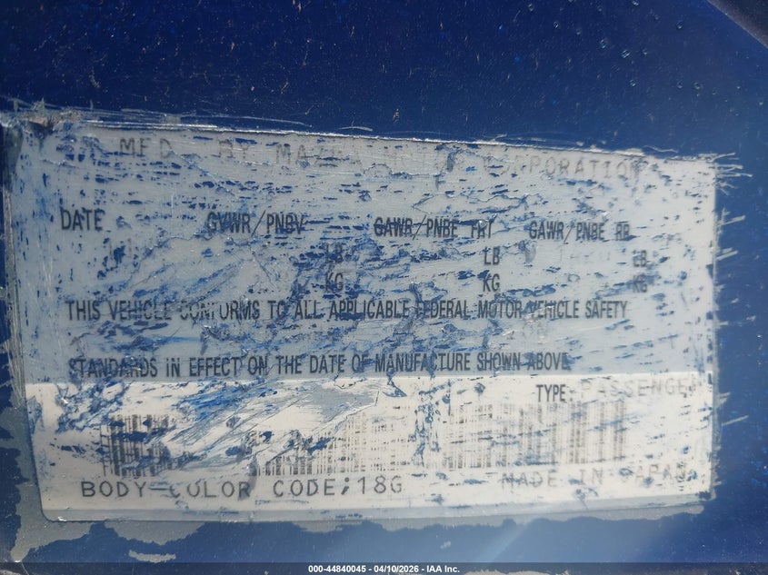 1999 Mazda Mx-5 Miata Leather Pkg/Popular Equipment Pkg/Sports Pkg/Touring Pkg VIN: JM1NB3534X0124271 Lot: 44840045