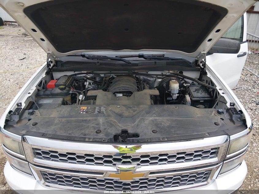 2014 Chevrolet Silverado 5.3 1500 1Lt white Lot 111044840056 Vin 3GCPCREC4EG234576