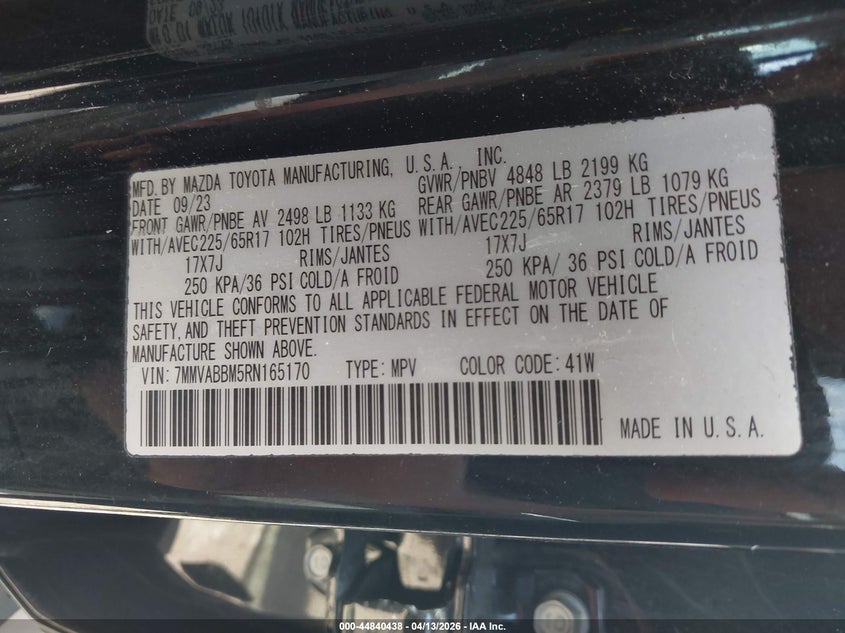 2024 Mazda Cx-50 2.5 S Preferred VIN: 7MMVABBM5RN165170 Lot: 44877699