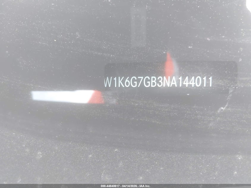 2022 Mercedes-Benz S 580 4Matic VIN: W1K6G7GB3NA144011 Lot: 44840617