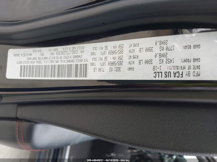 1C4SDJCT3JC261910 2018 Dodge Durango 5.7 R/T Awd black
