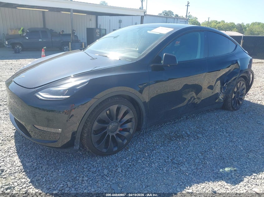 2022 Tesla Model y Performance Dual Motor All-Wheel Drive black Lot 111044840907 Vin 7SAYGDEF4NF336619